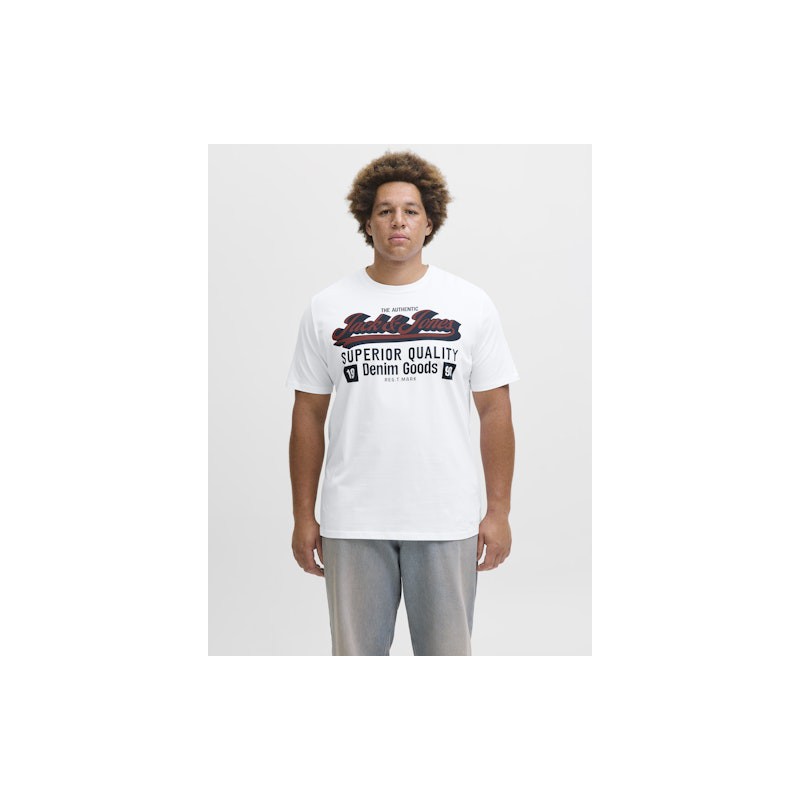 Jack & Jones PLUS Logo T-shirt - Cloud Dancer