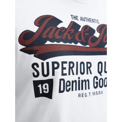 Jack & Jones PLUS Logo T-shirt - Cloud Dancer