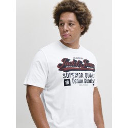 Jack & Jones PLUS Logo T-shirt - Cloud Dancer