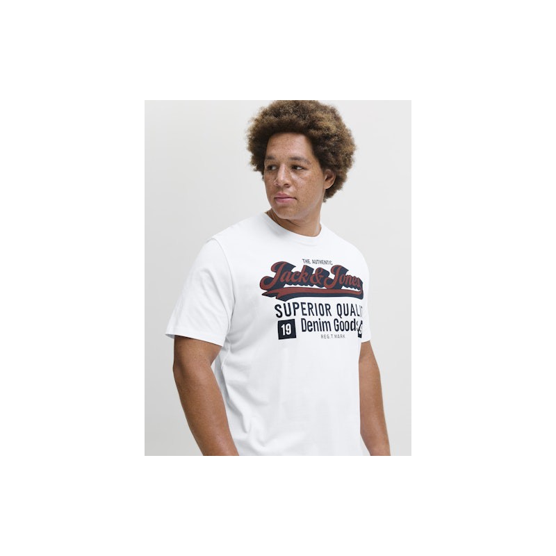 Jack & Jones PLUS Logo T-shirt - Cloud Dancer