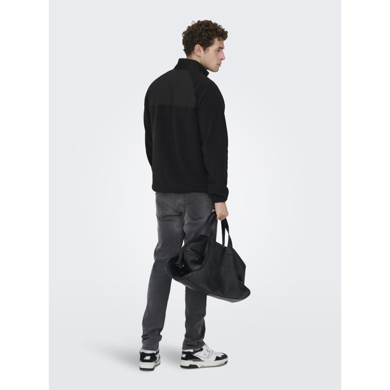 ONLY & SONS Chuck Fleece Jakke - Sort