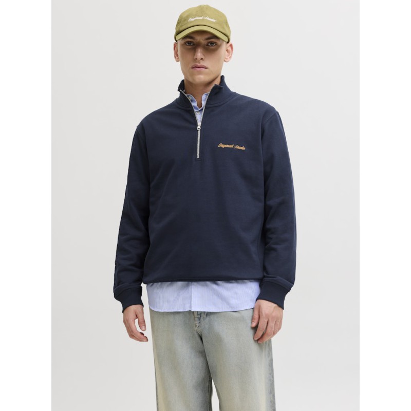 JACK & JONES Norrebro Broderet Sweatshirt - Sky Captain