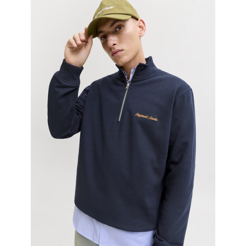 JACK & JONES Norrebro Broderet Sweatshirt - Sky Captain
