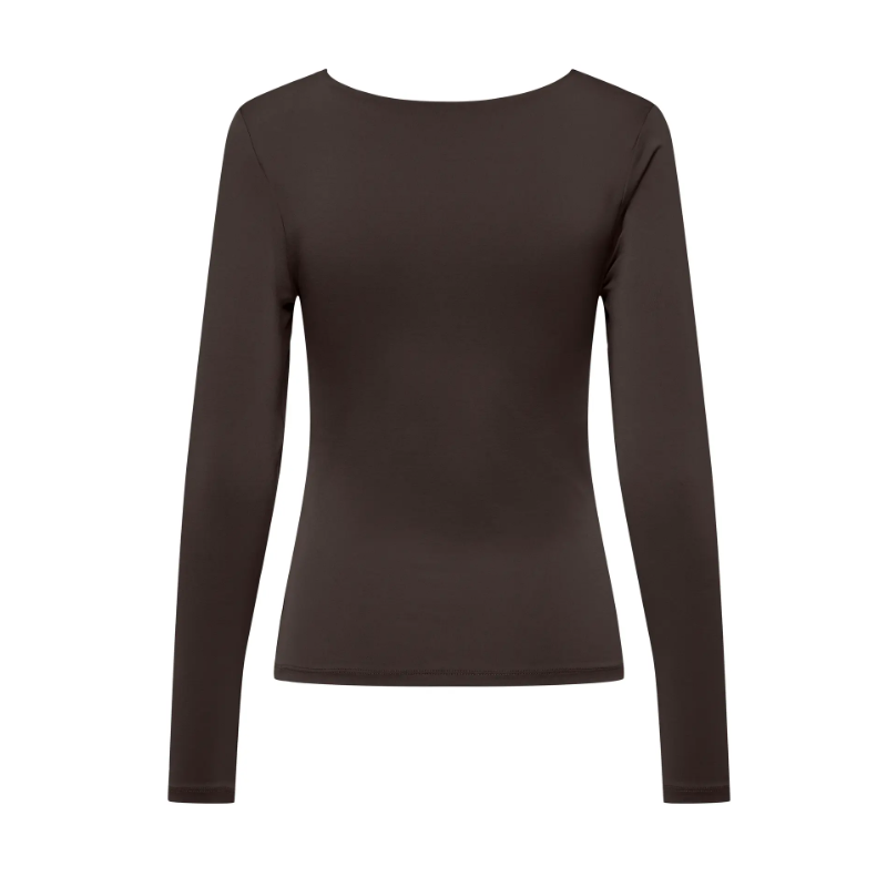 ONLY Lone 2-Way L/S Top - Chocolate Torte