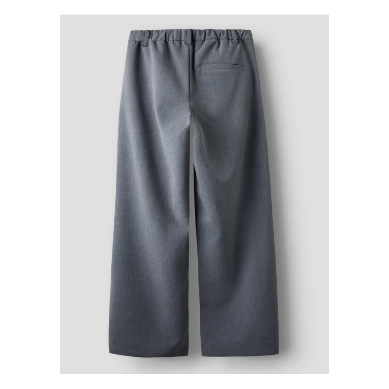 LMTD Luis Pleat Brede Bukser - Grey Melange