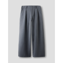LMTD Luis Pleat Brede Bukser - Grey Melange