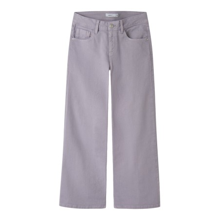 NAME IT KIDS Rose Brede Twill Bukser - Lavender Gray