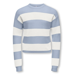 KIDS ONLY Franca Kort Strik Sweater - Soft Chambray