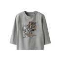 NAME IT Mini Thornton Regular L/S Bluse - Grey Melange