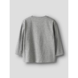 NAME IT Mini Thornton Regular L/S Bluse - Grey Melange