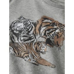 NAME IT Mini Thornton Regular L/S Bluse - Grey Melange