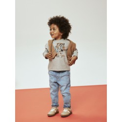 NAME IT Mini Thornton Regular L/S Bluse - Grey Melange