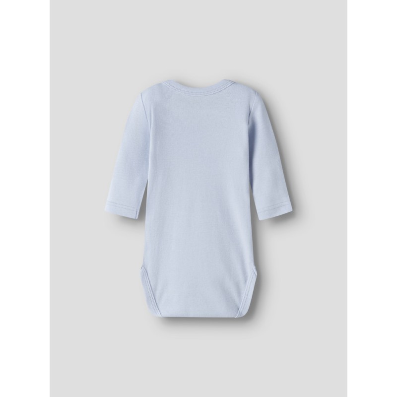 NAME IT Baby 3-pak Brandbil L/S Bodystocking - Grey Melange