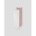 NAME IT Mini Diri Stitch Strømper 2-pak - Lavender Gray