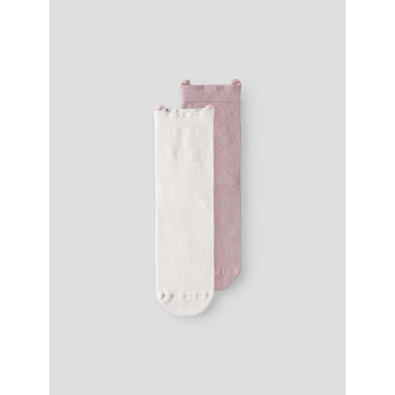 NAME IT Mini Diri Stitch Strømper 2-pak - Lavender Gray