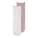 NAME IT Mini Diri Stitch Strømper 2-pak - Lavender Gray