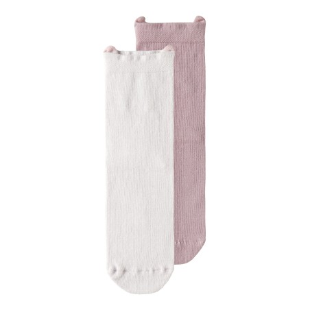 NAME IT Mini Diri Stitch Strømper 2-pak - Lavender Gray