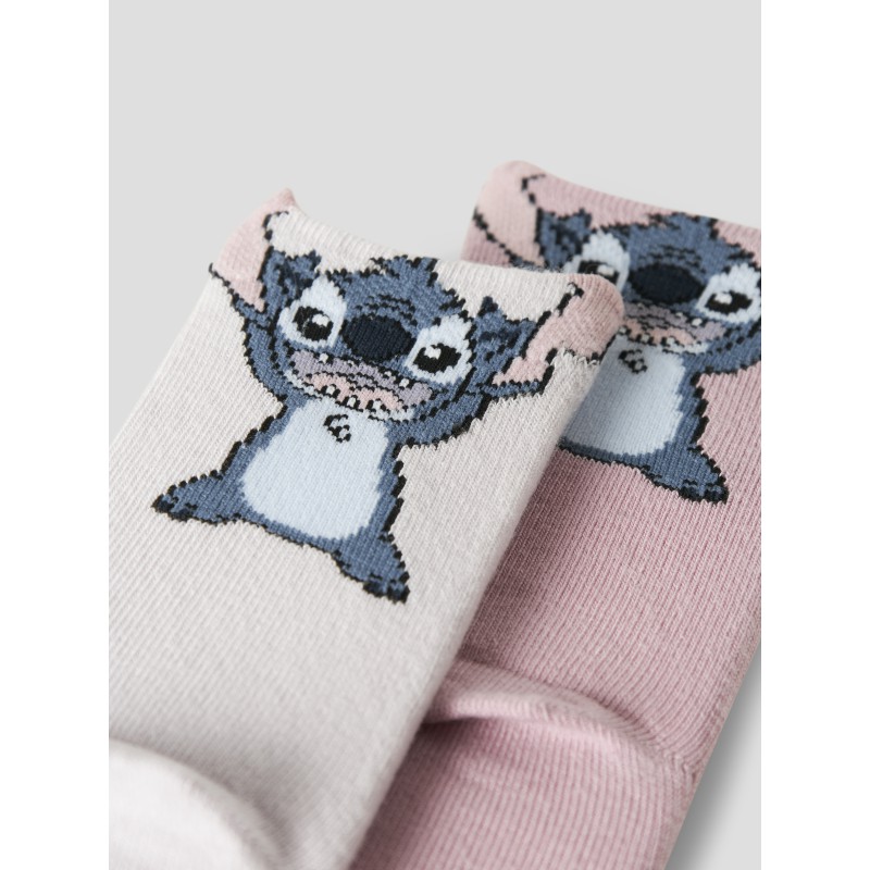 NAME IT Mini Diri Stitch Strømper 2-pak - Lavender Gray
