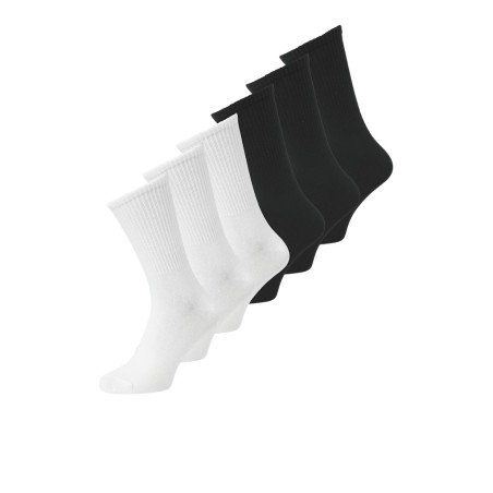JACK & JONES Nolan Solid tennis Strømper 6-pak - Hvid/Sort