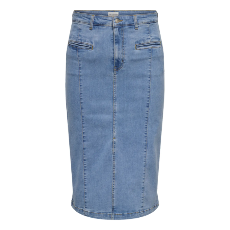 ONLY CARMAKOMA Enya Midi Denim Nederdel - Medium Blue Denim