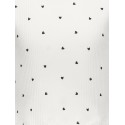 KIDS ONLY Bella Kort S/S T-shirt - Cloud Dancer/Black Hearts
