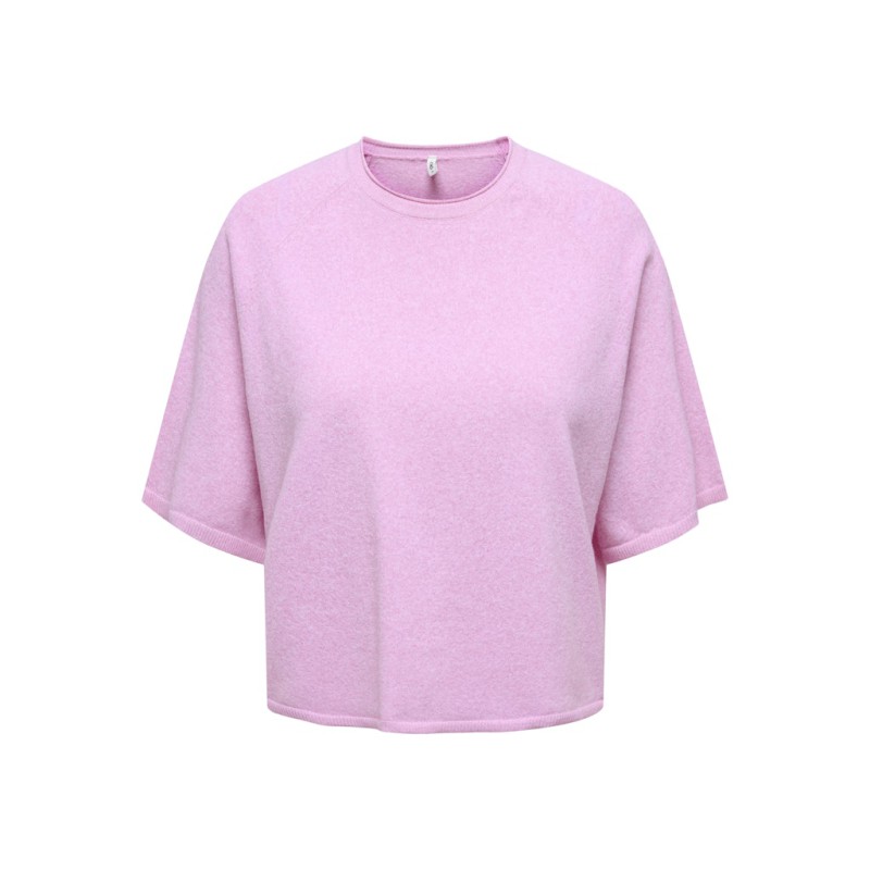 ONLY Loyal 2/4 Strik Pullover - Super Pink