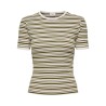 JDY Lada S/S Stribet Top - Fir Green