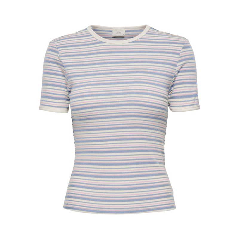 JDY Lada S/S Stribet Top - Cashmere Blue
