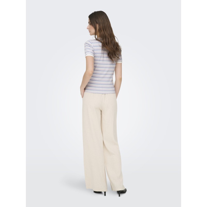 JDY Lada S/S Stribet Top - Cashmere Blue