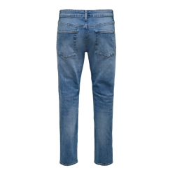 ONLY & SONS Weft Regular Tailered Denim Jeans - Medium Blue Denim