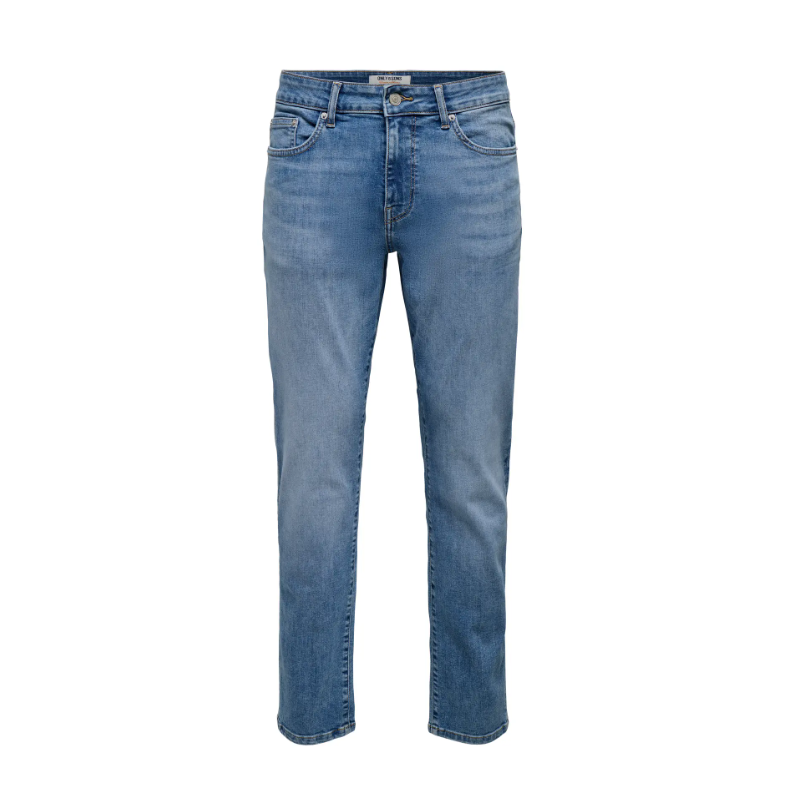 ONLY & SONS Weft Regular Tailered Denim Jeans - Medium Blue Denim