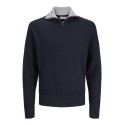 JACK & JONES Beaton Half zip Strik - Sky Captain