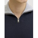 JACK & JONES Beaton Half zip Strik - Sky Captain
