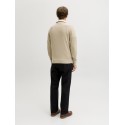 JACK & JONES Beaton Half zip Strik - Crockery
