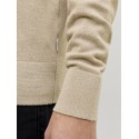 JACK & JONES Beaton Half zip Strik - Crockery