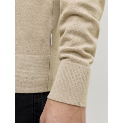 JACK & JONES Beaton Half zip Strik - Crockery