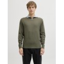 JJ REBEL Beaton Half zip Strik - Beetle
