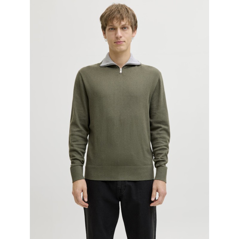 JJ REBEL Beaton Half zip Strik - Beetle