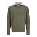JJ REBEL Beaton Half zip Strik - Beetle