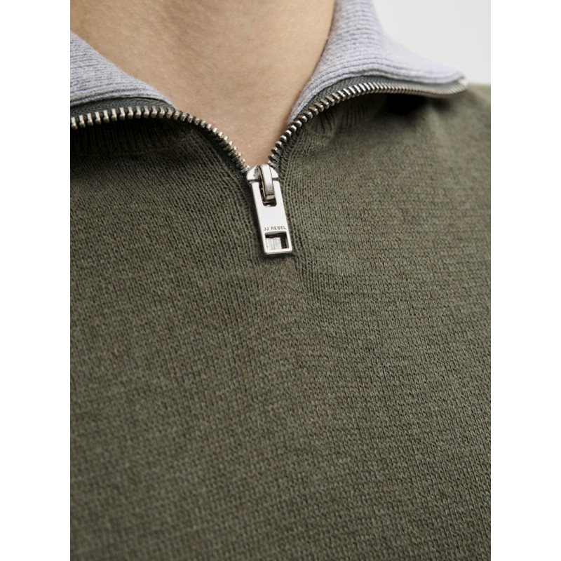 JJ REBEL Beaton Half zip Strik - Beetle