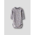 NAME IT Baby Tuline L/S Bodystocking - Lilac Marble