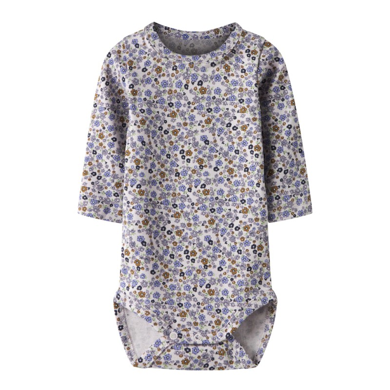 NAME IT Baby Tuline L/S Bodystocking - Lilac Marble