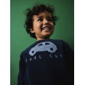 NAME IT Mini Bear Sweatshirt - Dark Sapphire
