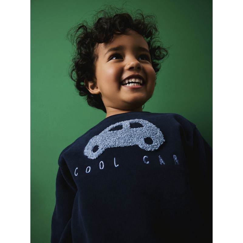 NAME IT Mini Bear Sweatshirt - Dark Sapphire