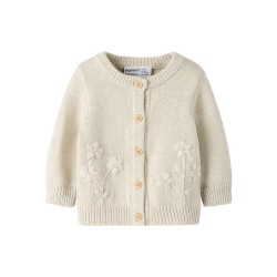 NAME IT Baby Toana L/S Strik Cardigan - Peyote Melange