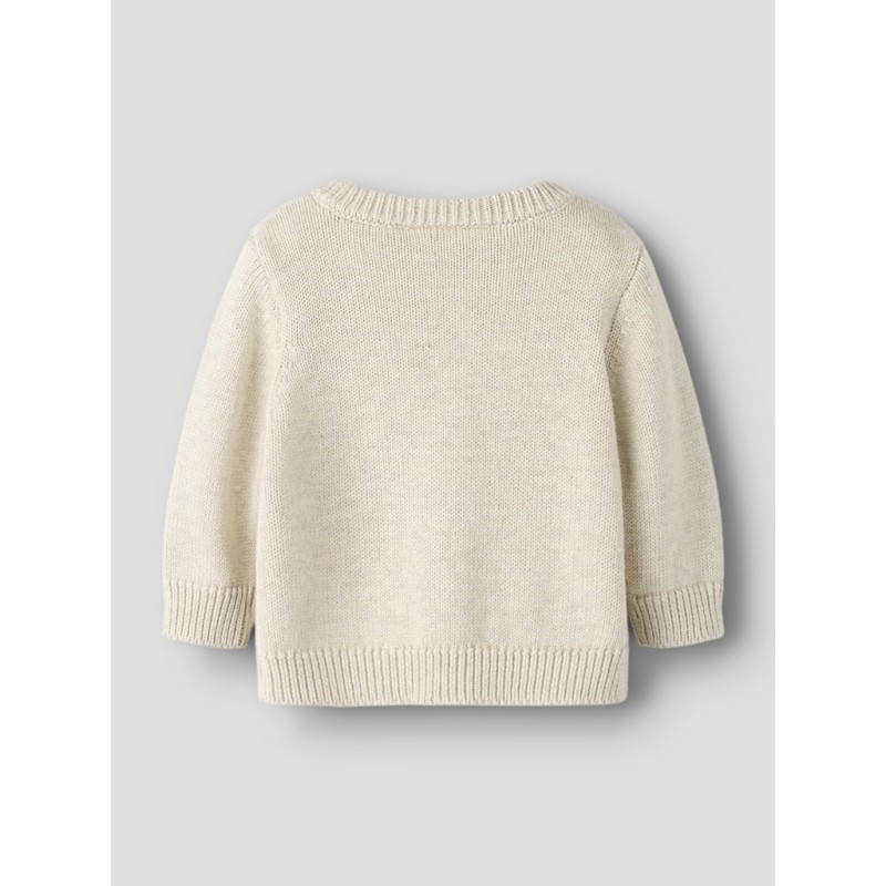 NAME IT Baby Toana L/S Strik Cardigan - Peyote Melange