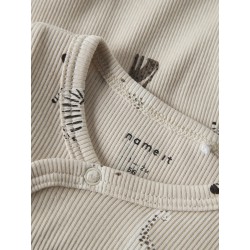 NAME IT Baby Tolla Safari L/S Wrap Bodystocking - Summer Sand