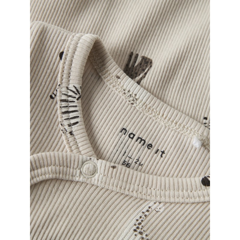 NAME IT Baby Tolla Safari L/S Wrap Bodystocking - Summer Sand