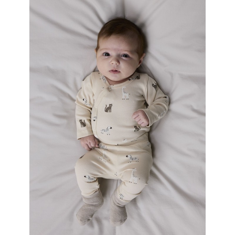 NAME IT Baby Tolla Safari L/S Wrap Bodystocking - Summer Sand