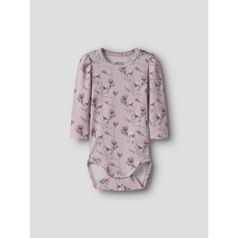 NAME IT Baby Teane L/S Bodystocking - Dawn Pink
